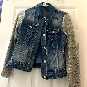 INC international concepts blue Jean Jacket size small